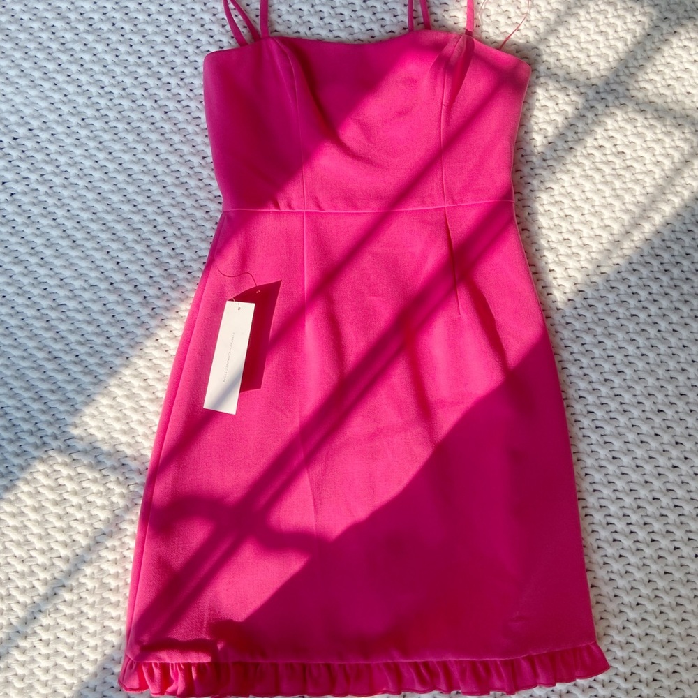 Hot pink French Connections mini dress